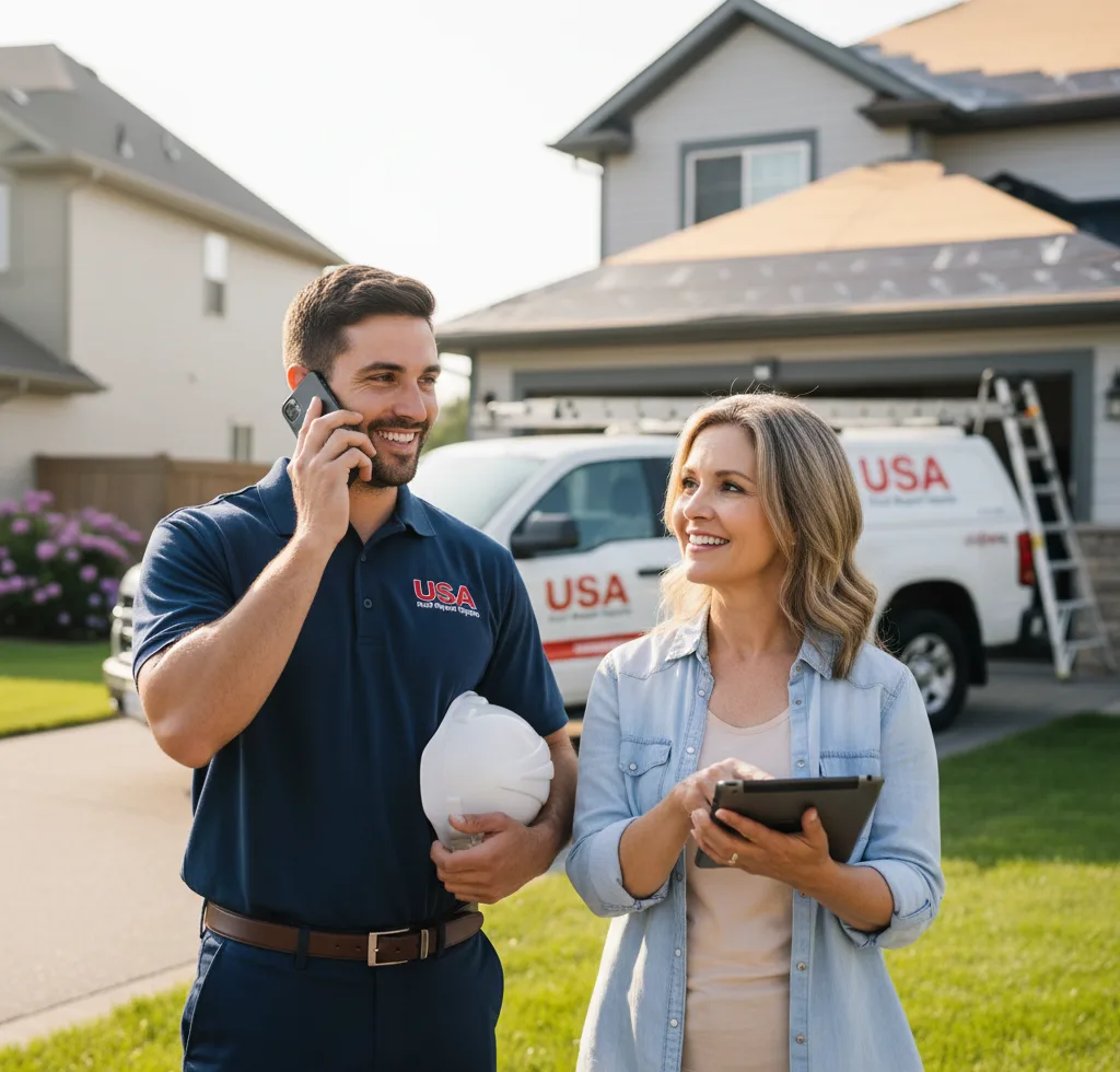 USA Roof Repair Experts customer support in Schurz